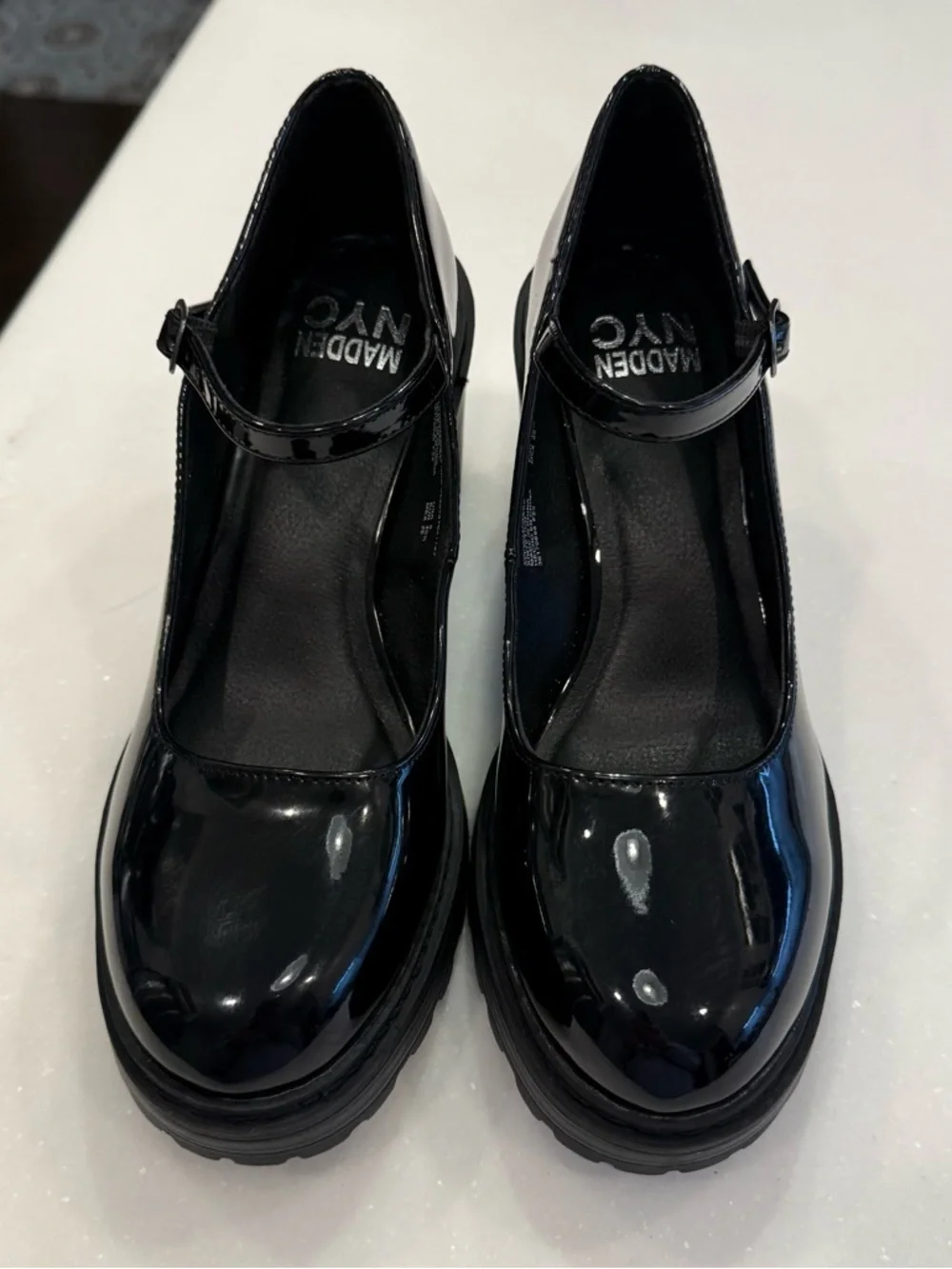 MADDEN NYC By STEVE MADDEN Size 9 Black Mary Jane Platform Shoes NEW
